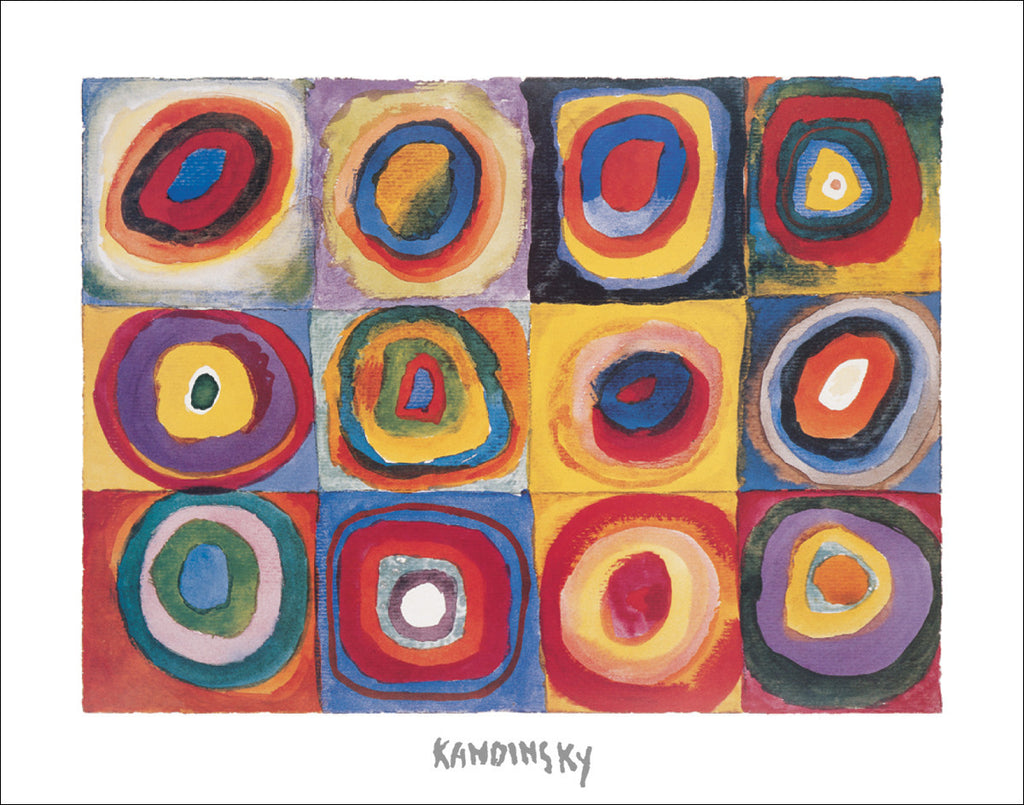 K608 - Kandinsky, Farbstudie Quadrate, 22 x 28
