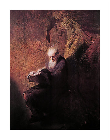 R107 - Rembrandt - Philosopher Reading, 22 x 28